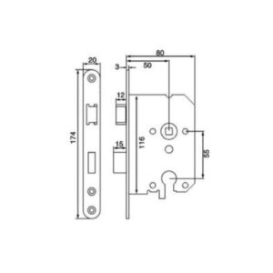Mechanisch Cilinderslot 1269 RVS