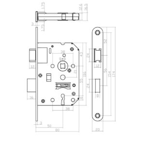 Mechanisch Dag- en nachtslot (incl. 2 sleutels) RVS 1266