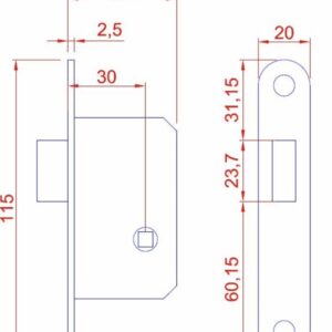 Magneet loopslot Porta Alta Chiari kamerhoog
