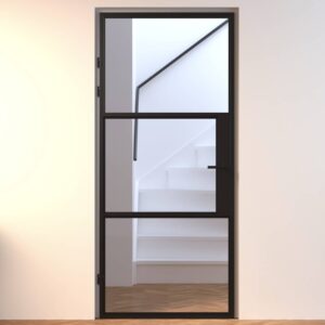 Aluminium binnendeur Maia | Zwart | Opdek