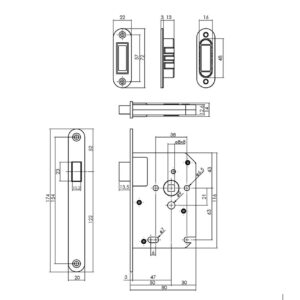 Magneet loopslot zwart 1255