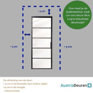Aluminium binnendeur kozijn combinatie Piave