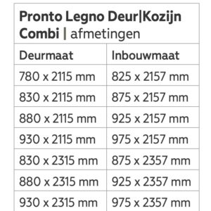 Binnendeur inclusief kozijn Genua