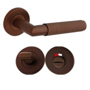 Elements deurkruk + toiletset brons