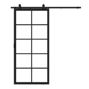 Stalen schuifdeur 10 vaks – Helder glas