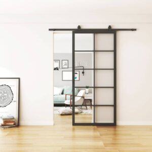 stalen schuifdeur 10 vaks helder glas sfeer