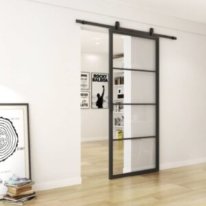 stalen schuifdeur 4 vaks blank glas sfeerfoto