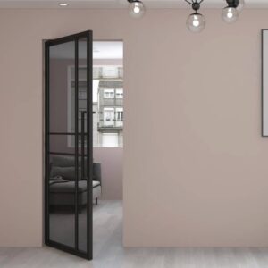 stalen taatsdeur met 6 vaks rookglas