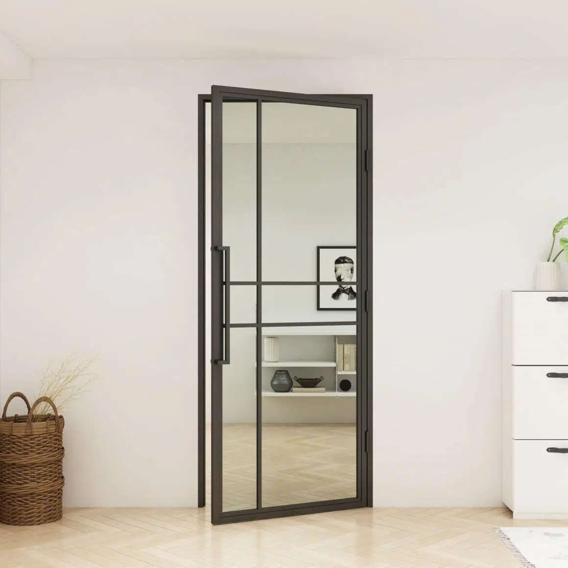 stalen deur met kozijn