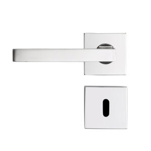 svedex deurkruk square silver met sleutelrozet