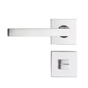 svedex square silver deurkruk met toiletgarnituur