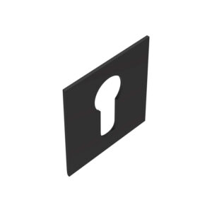Cilinderrozet Squared flat ZWART