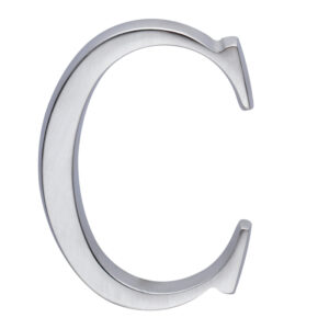 Huisletter C MAT CHROOM