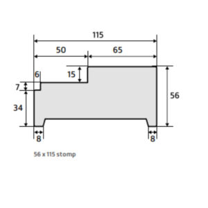 Kozijn hardhout WIT 56 x 115 STOMP Universeel