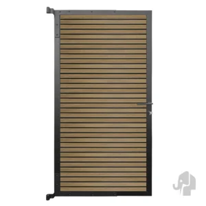 Tuindeur triple rhombus oak black