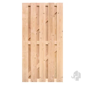 Tuindeur Douglas recht RVS gezaagd 4,5 x 90 x 180 cm