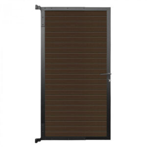 Tuindeur aluminium Dark Line Rhombus co-ex naturel dark brown - antraciet frame (90 x 174 cm)