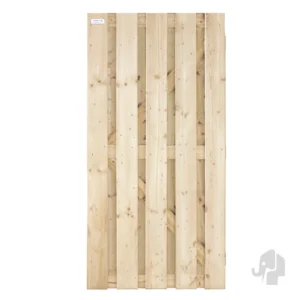 Tuindeur vuren recht rvs groen geimpregneerd (90 x 180 cm) geschaafd