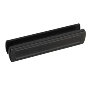 Voordeur briefplaat Clean Black met schacht