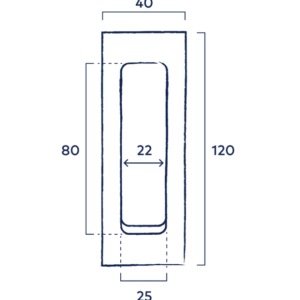 Weekamp Schuifdeurkom vierkant details