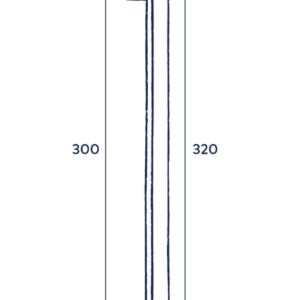 Weekamp Binnendeurbeslag Greep Hook 320mm in familie Rechthoek detail