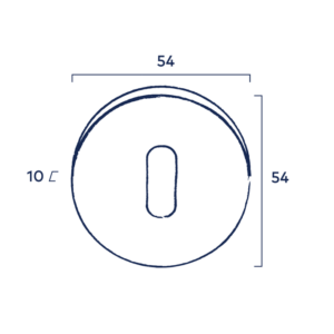 Weekamp Sleutelplaat Rond 54mm Halfrond detail