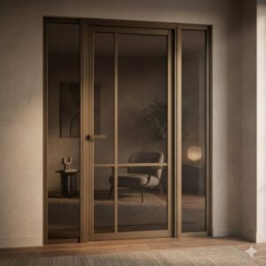 Binnendeur Nero Legno Asti Tinto Rookglas Champagne Brons sfeer