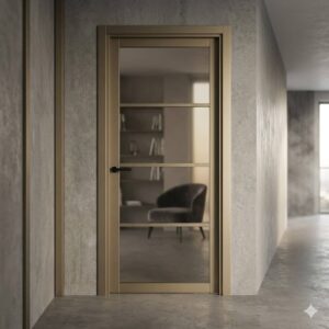 Binnendeur Nero Legno Chiari Tinto Rookglas Champagne Brons sfeer