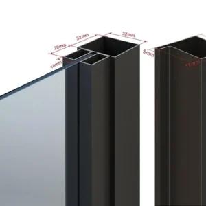 Maatwerk stalen scharnierdeur met kozijn – 6 vaks – glas